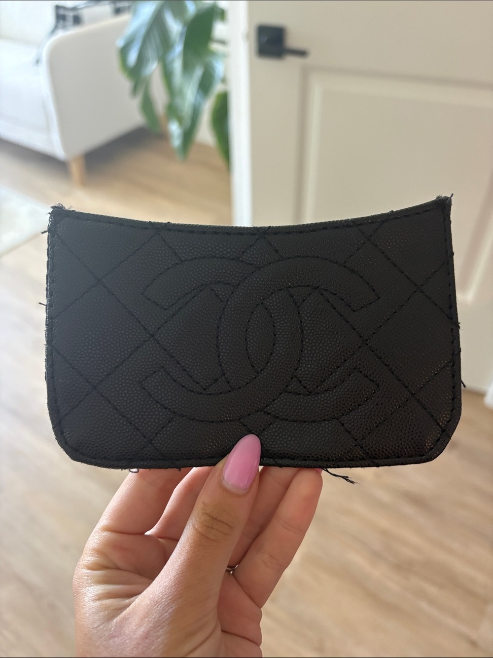 Black Quilted Chanel patch
